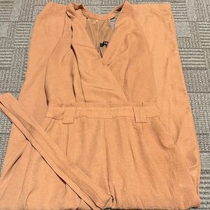 Lulu's Chic Camel Jumpsuit